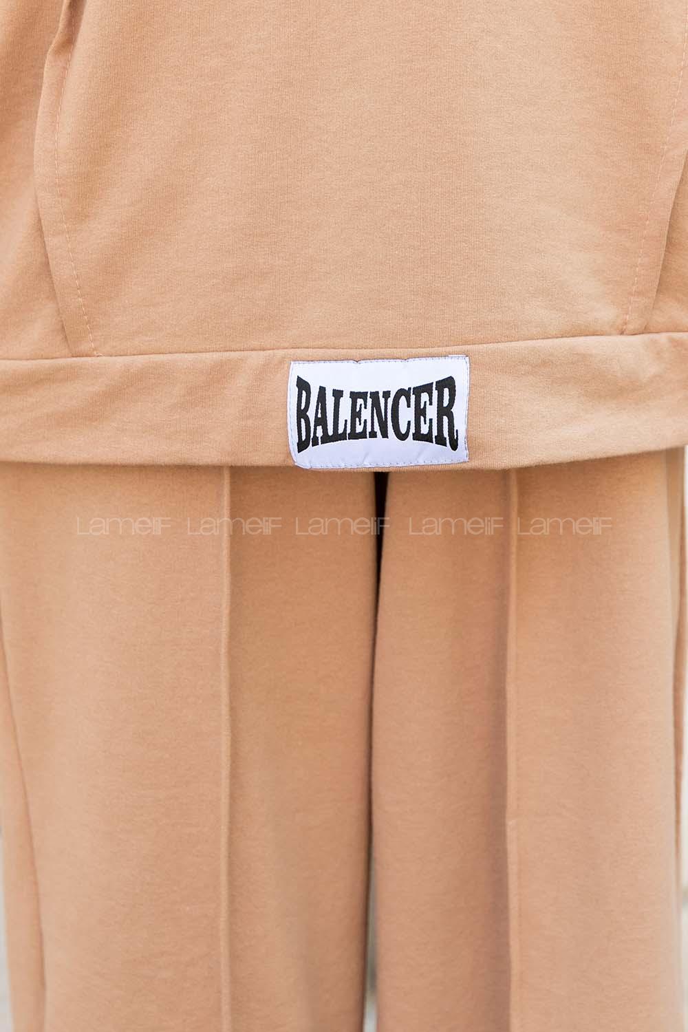 Brown With Milk Medium Crew Neck Long Arm Without Accessories Cotton Flared Trousers Comfortable Suit