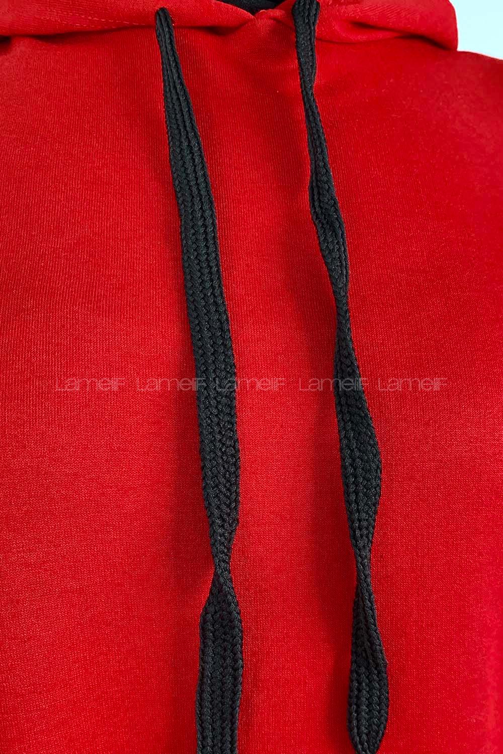 Lamelif Düz Tesettür Model Spor Tunik Kırmızı