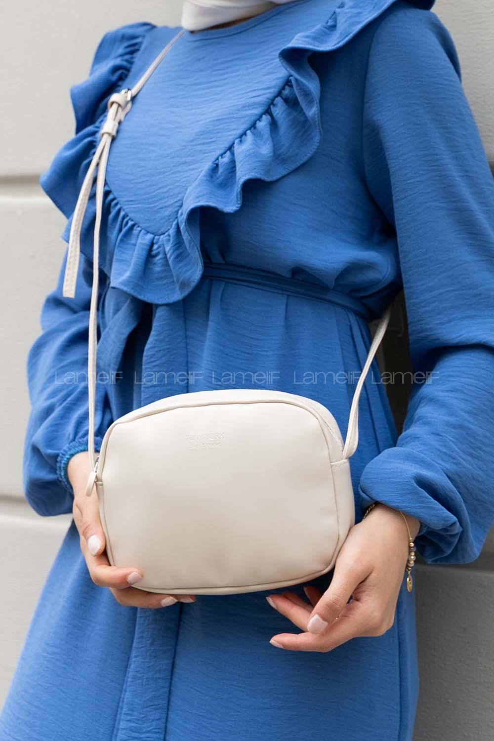 Lamelif Mini Urban Çapraz Askılı Çanta Krem