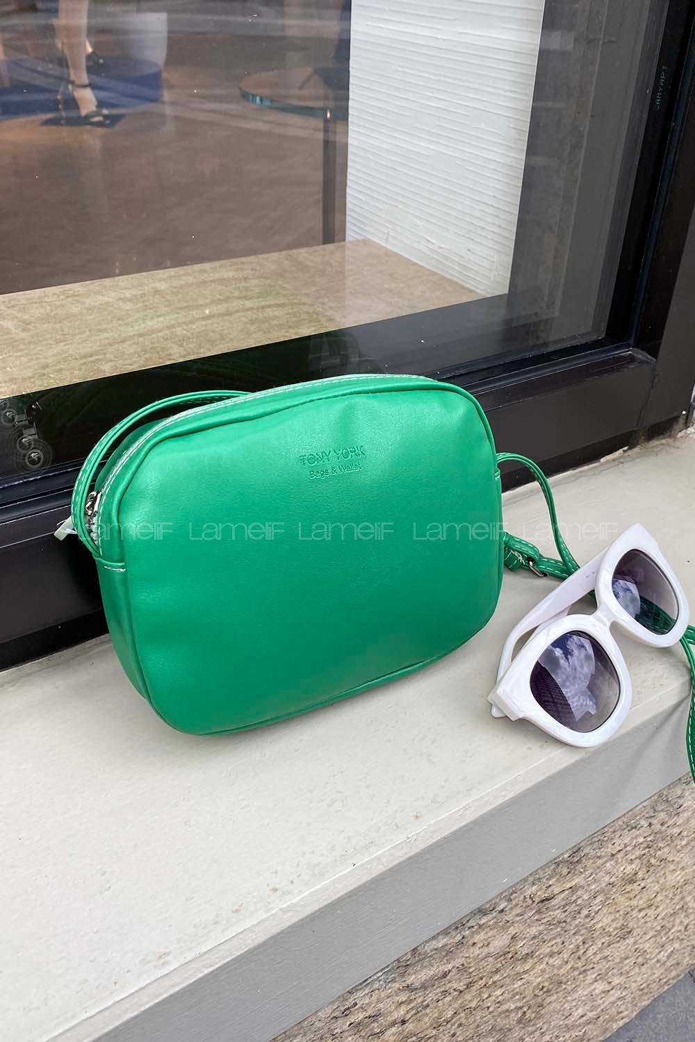 Lamelif Mini Urban Çapraz Askılı Çanta Yeşil