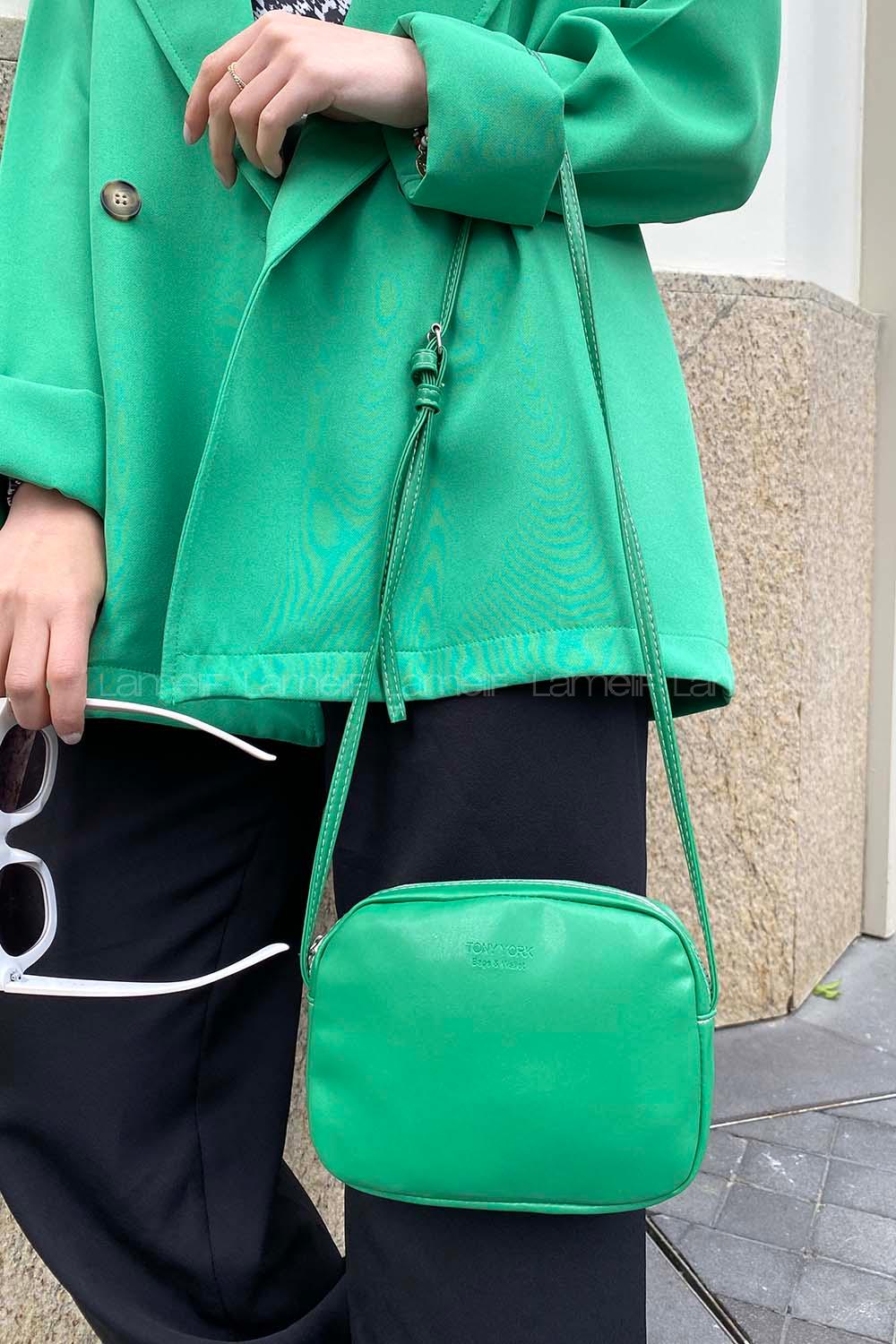 Lamelif Mini Urban Çapraz Askılı Çanta Yeşil