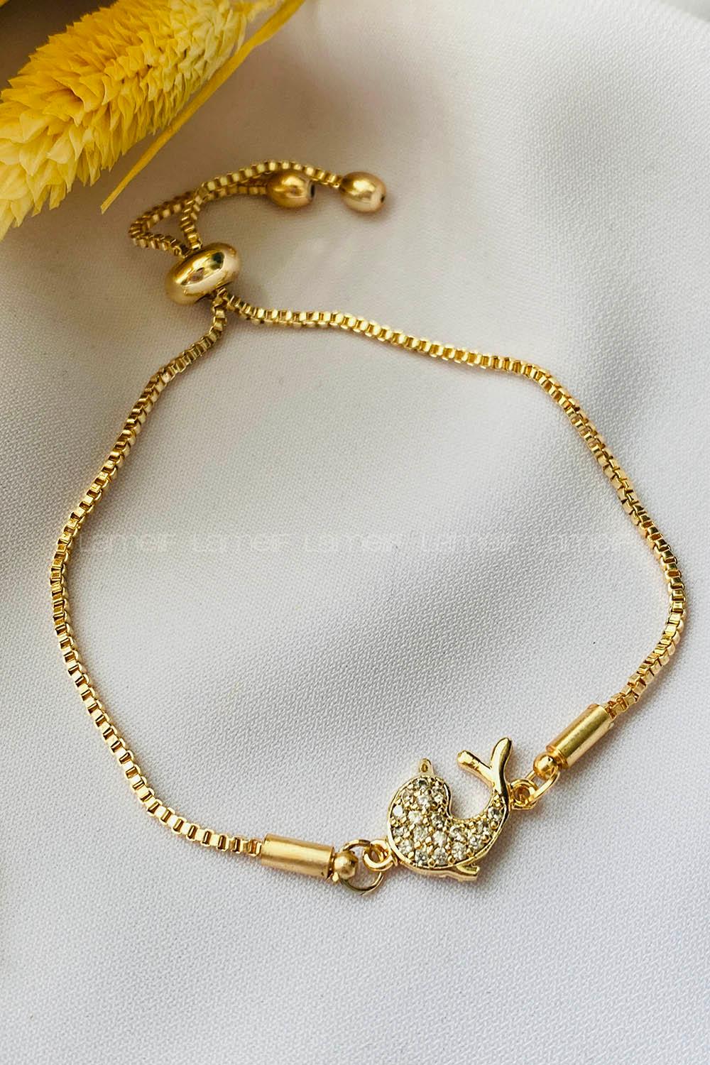 Gold-2 Belted Gold Straight Wristband