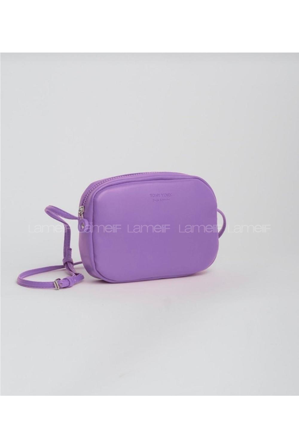 Lilac Buckle Skin Hand Bag Bag