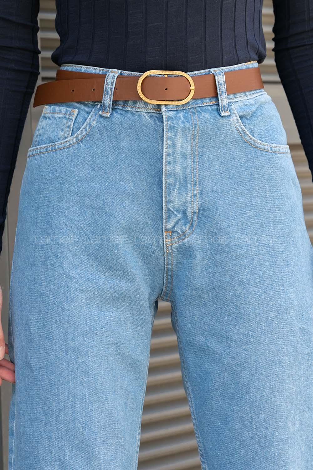 Denim Blue Denim High Waist Denim Pants