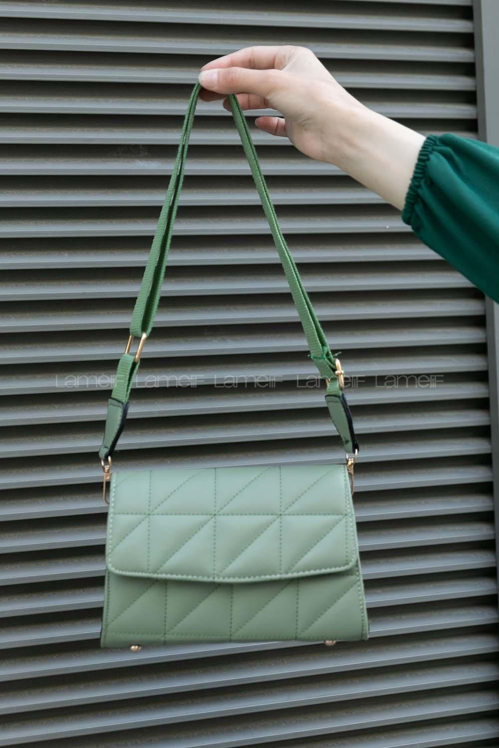 Plum Green Buckle Skin Hand Bag Bag
