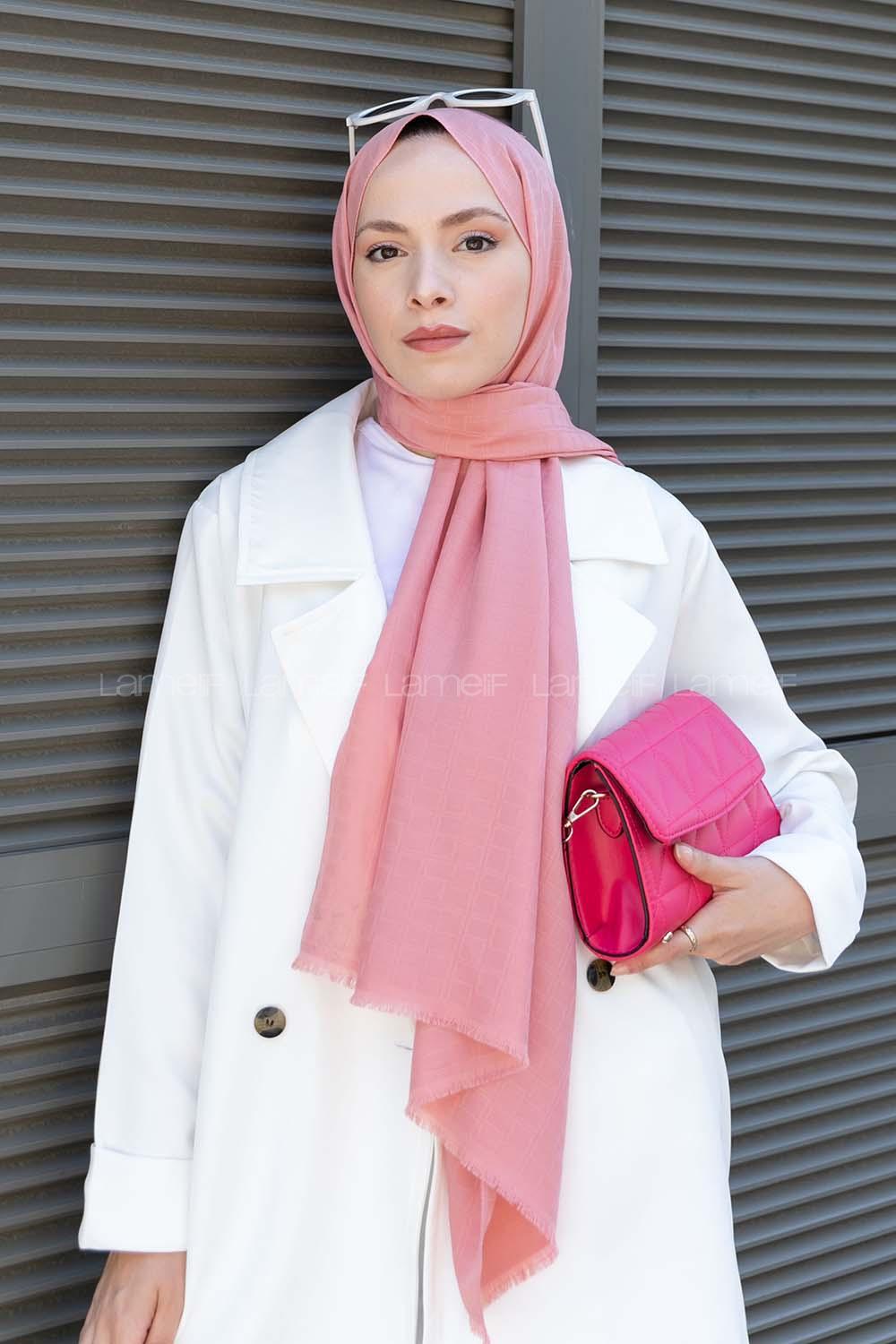 Powder Cotton Fabric Viscose Fabric Straight Shawl