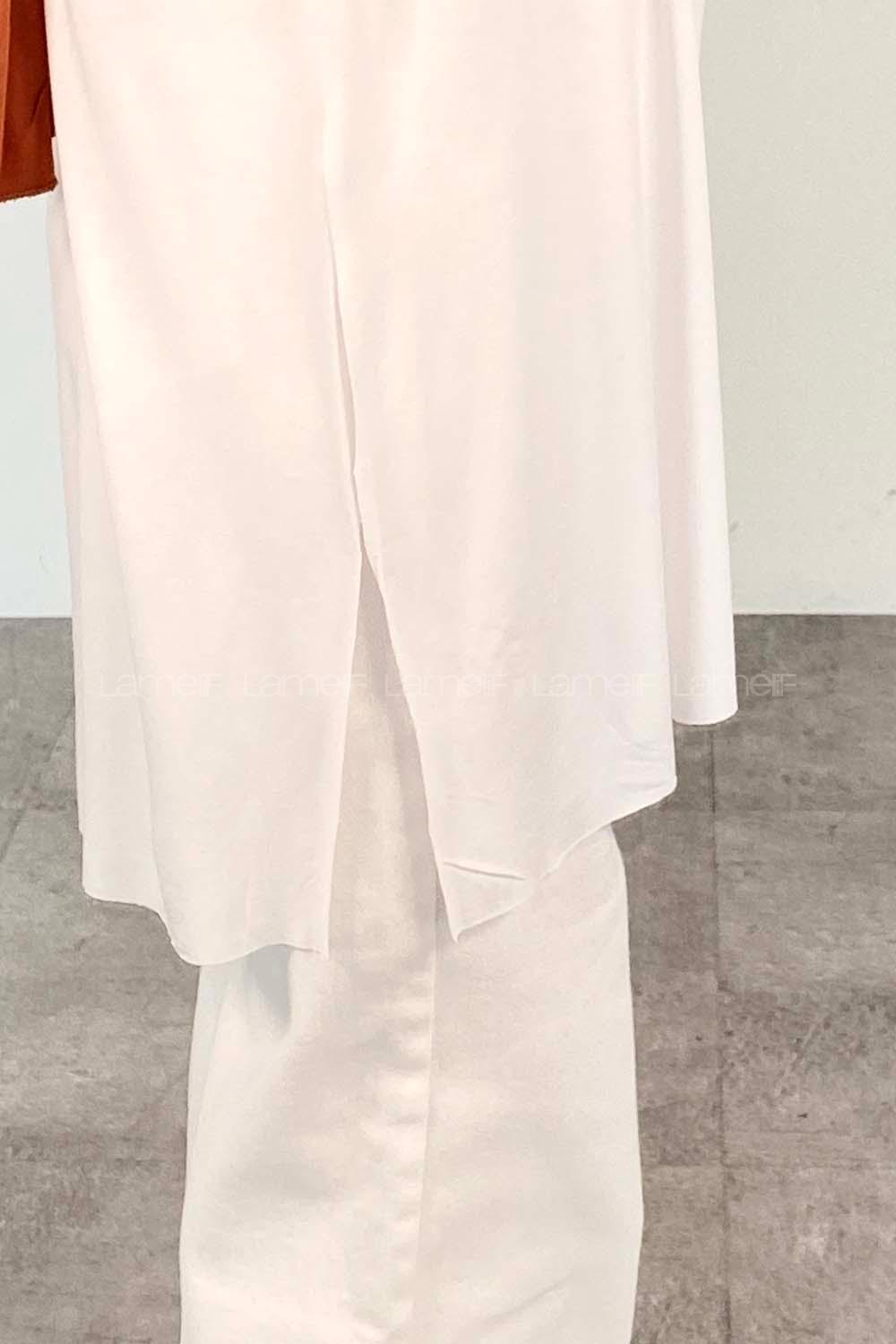 White Crew Neck Half Arm Arm Cotton Unprinted T-shirt