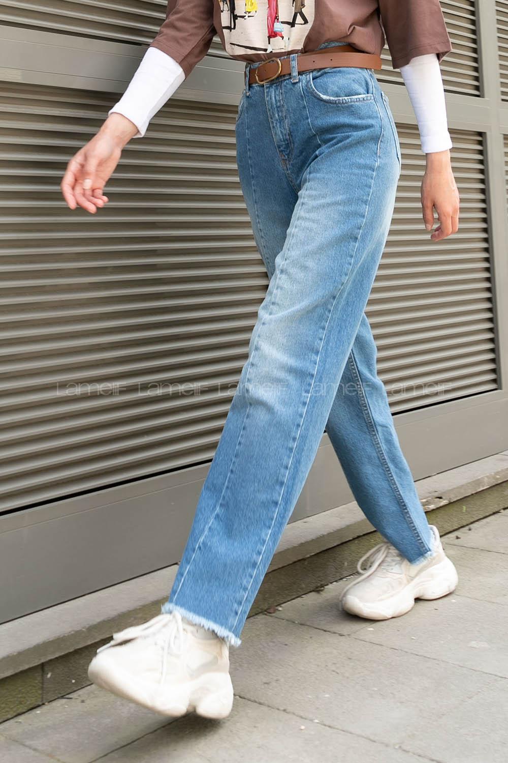 Denim Blue Denim High Waist Denim Pants