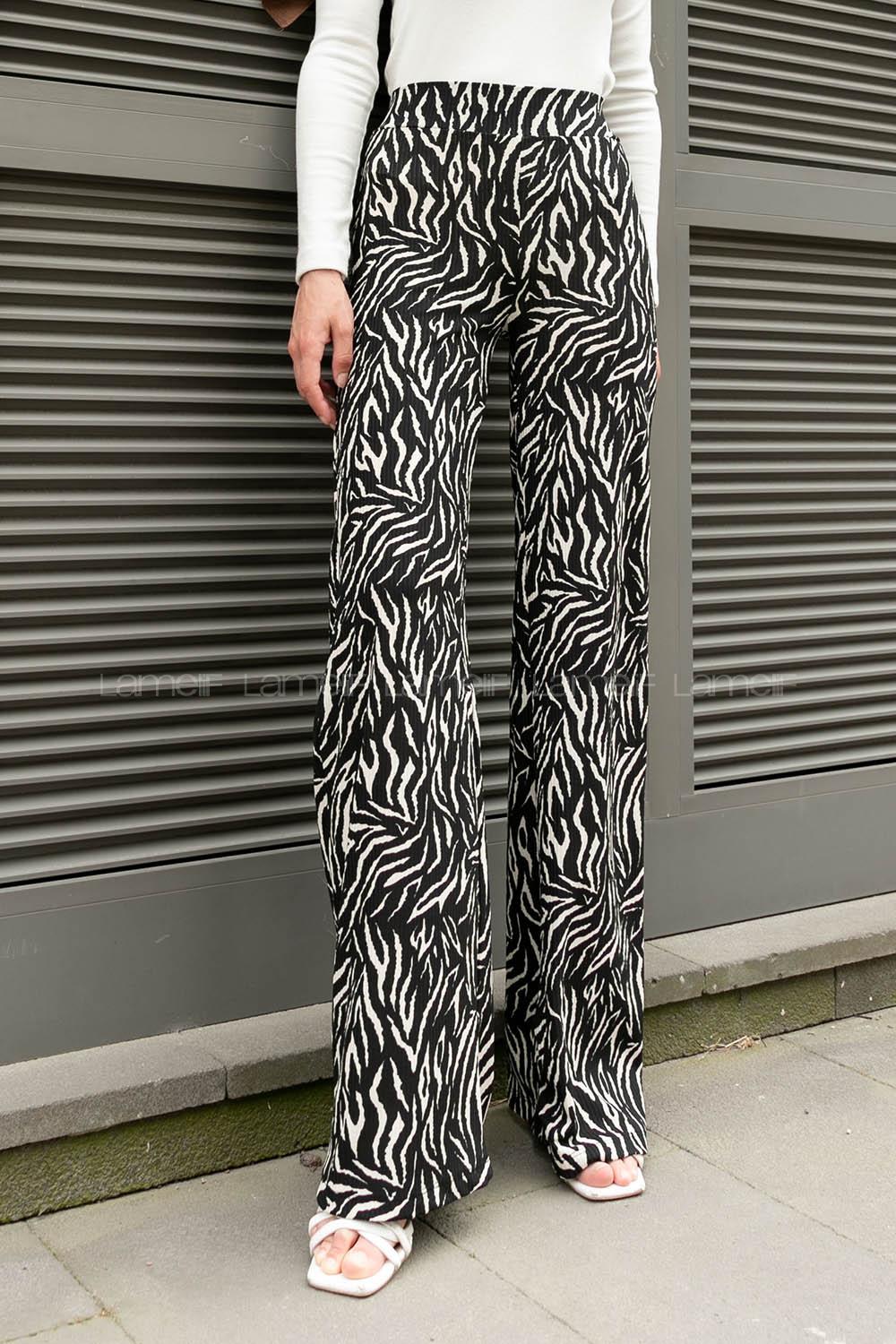 Black Viscose Fabric High Waist Comfortable Pants