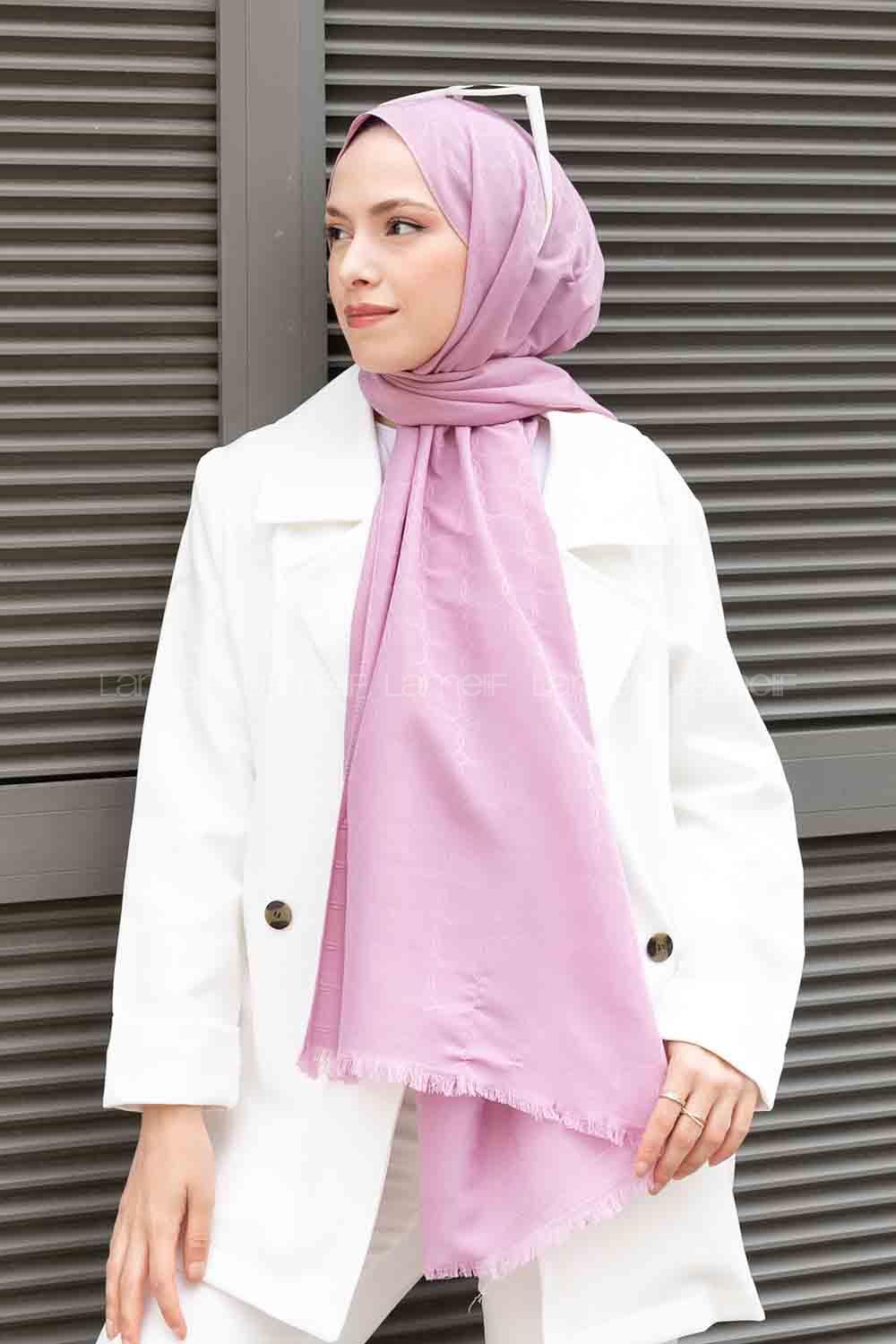 Lilac Cotton Fabric Viscose Fabric Straight Shawl