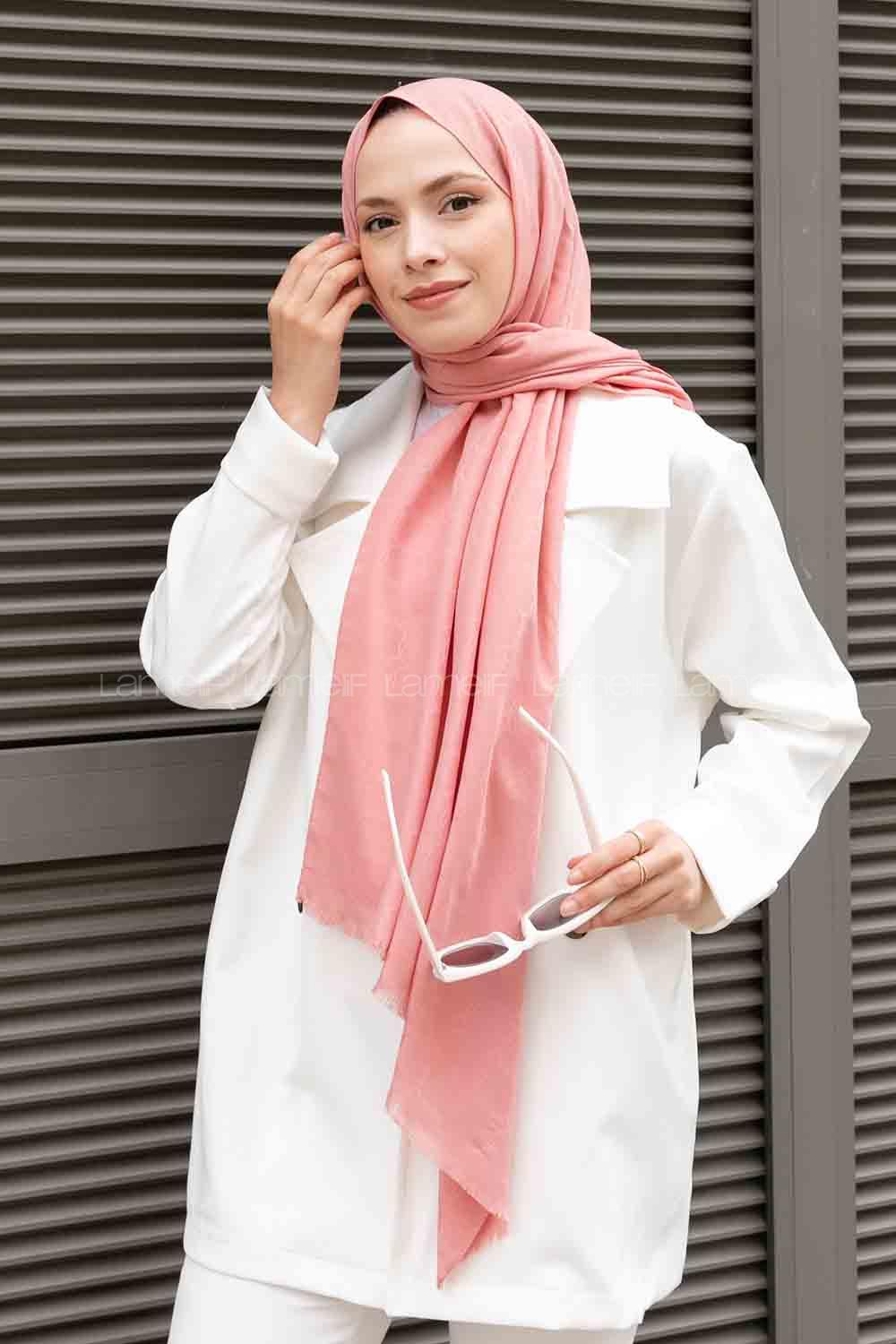 Powder Cotton Fabric Viscose Fabric Straight Shawl