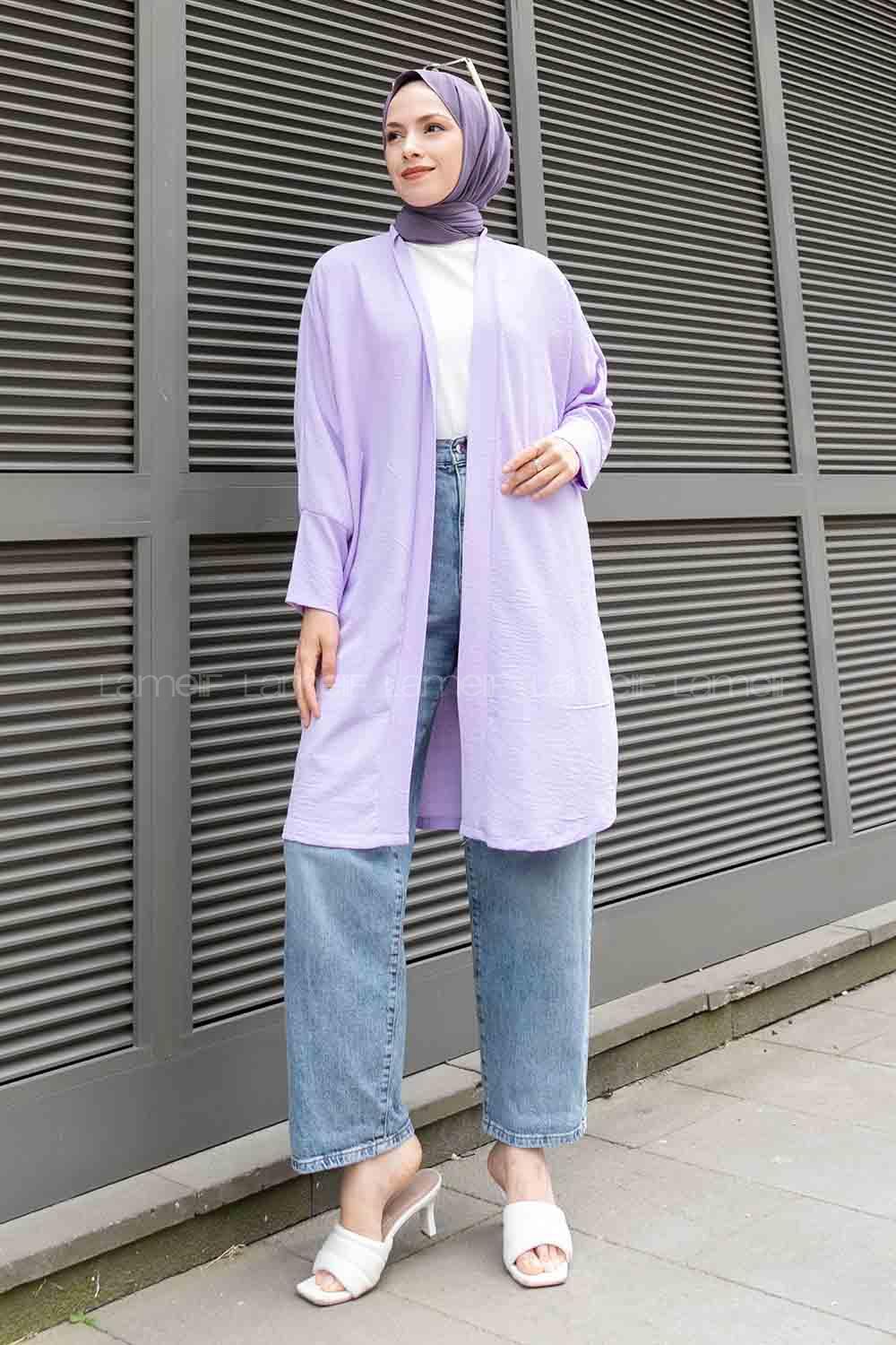 Lilac Bat Sleeve Arm Without Accessories Ayrobin Straight Kimono