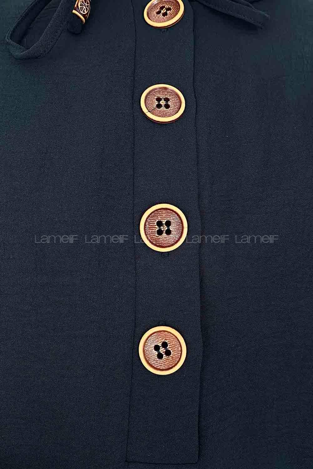 Black Hood Neck Ayrobin Unprinted Tunic