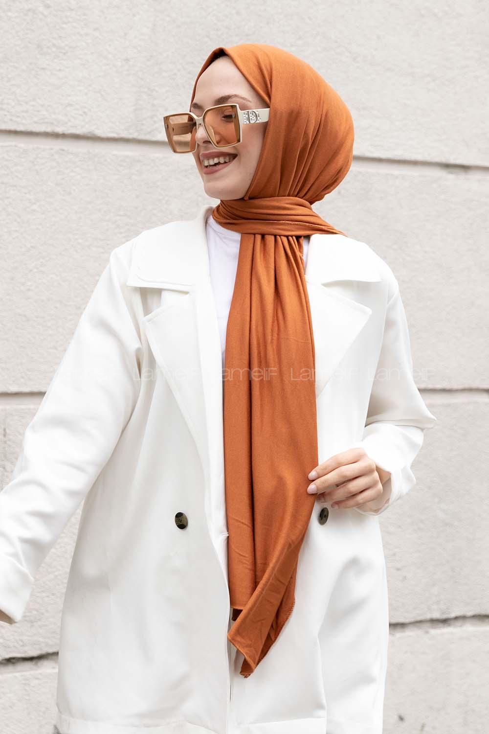 Lamelif Turuncu Penye Şal