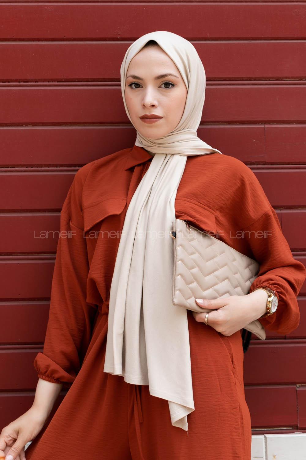 Stone Combed Fabric Straight Shawl