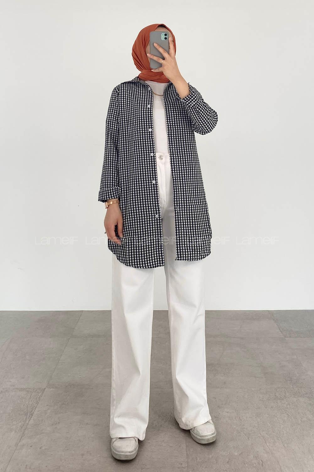 Black Shirt Collar Long Arm Cotton Printed Shirt