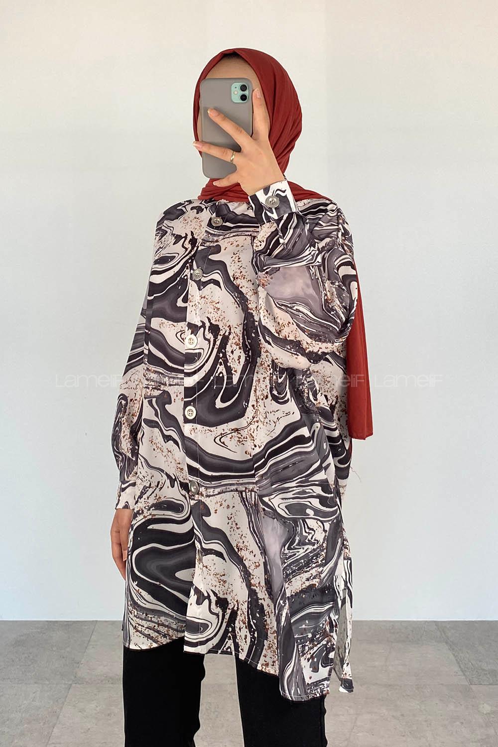 Smoked-1 Shirt Collar Long Arm Cotton Printed Shirt