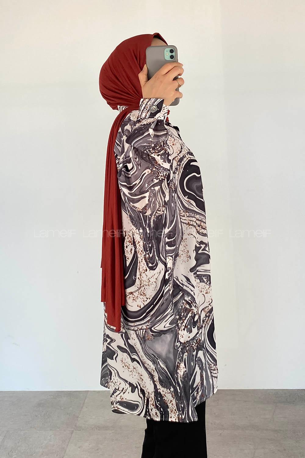 Smoked-1 Shirt Collar Long Arm Cotton Printed Shirt