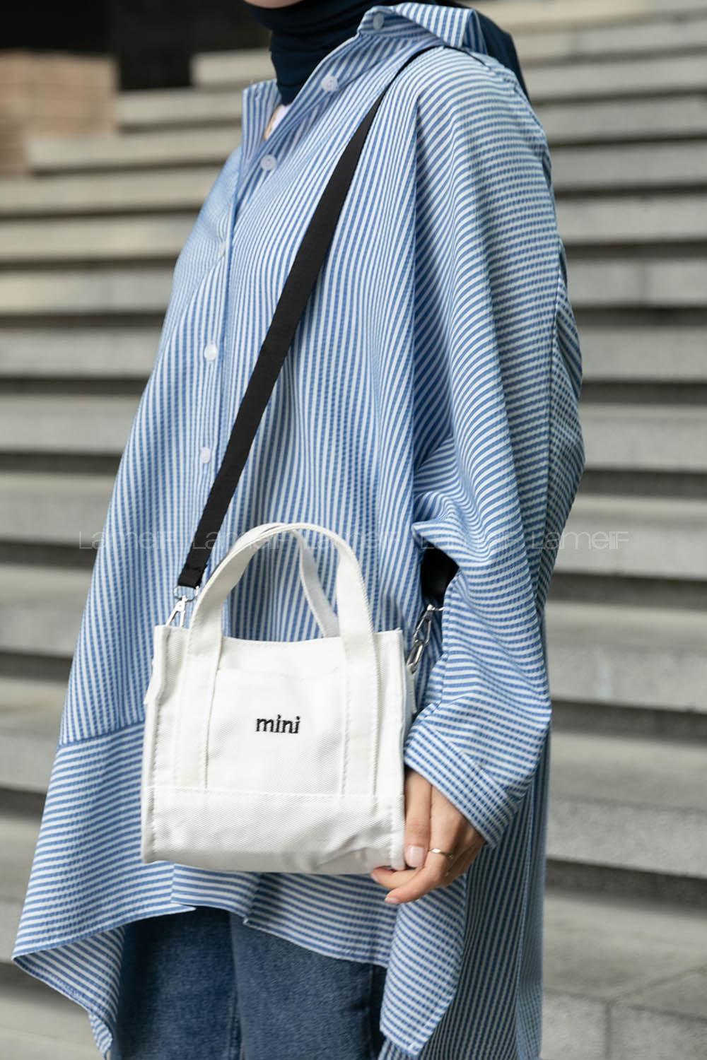 White Buckle Skin Hand Bag Bag