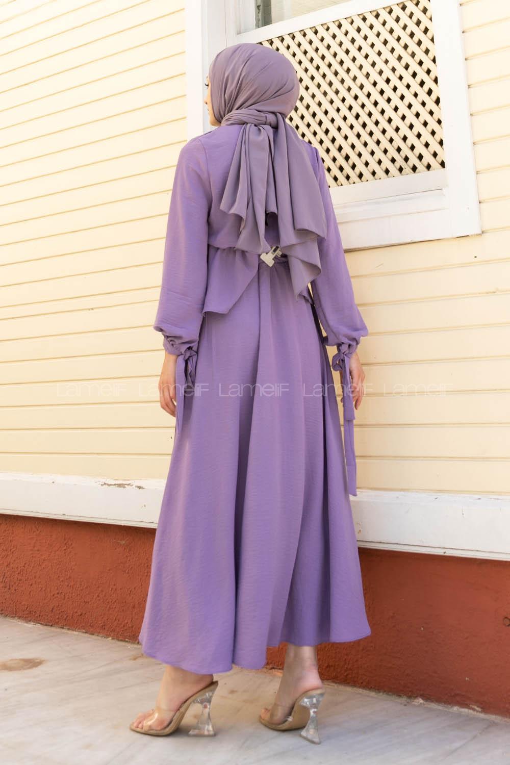 Lilac Crew Neck Long Arm Without Accessories Ayrobin Flare Suit