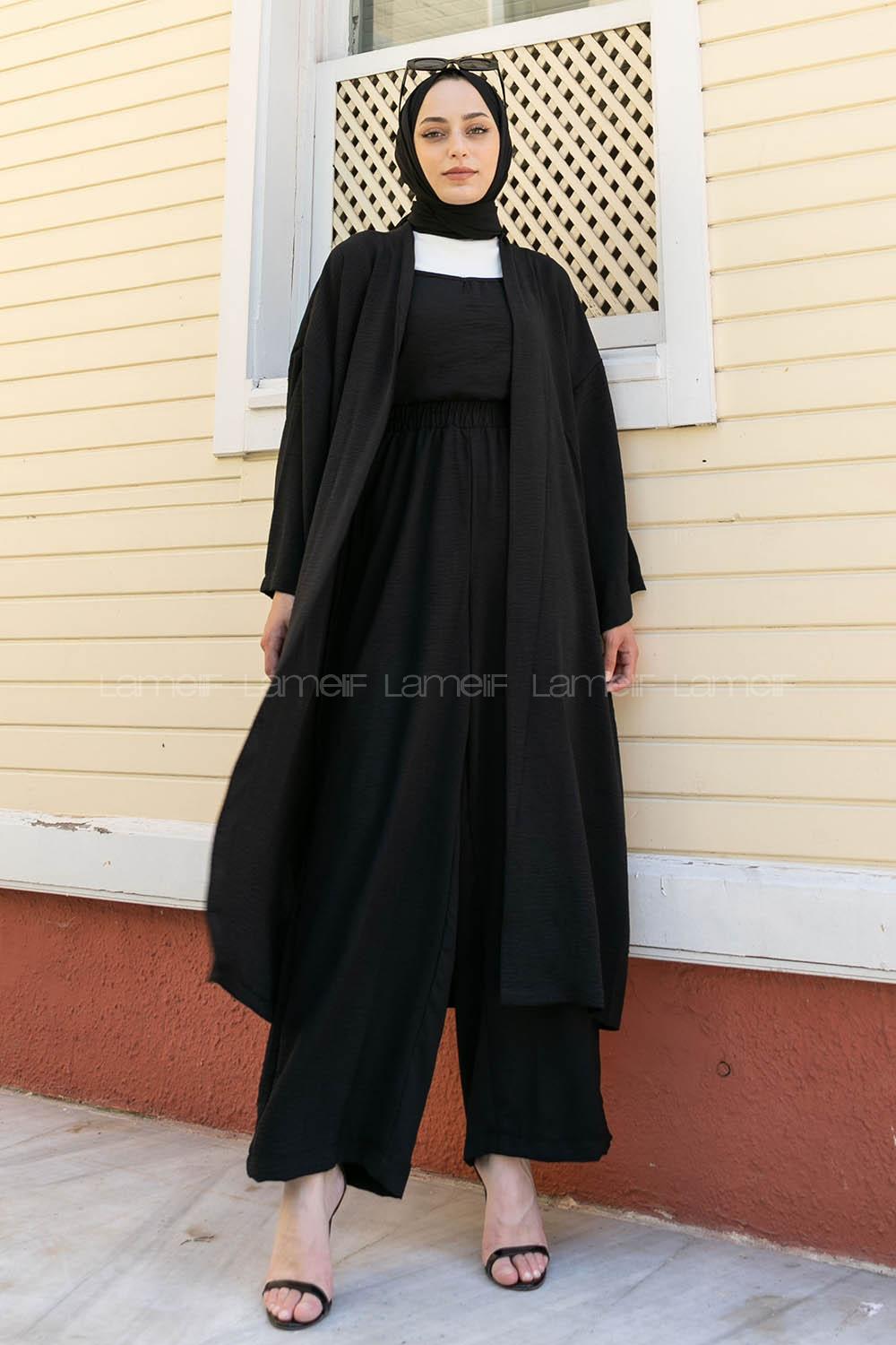 Black Normal Neck Bat Sleeve Arm Belted Ayrobin Regular Trousers Comfortable Suit