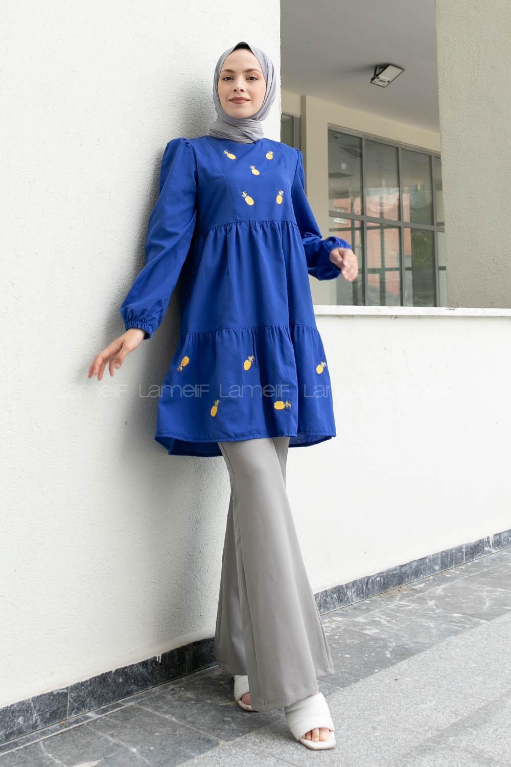 Saxe Crew Neck Cotton Unprinted Tunic