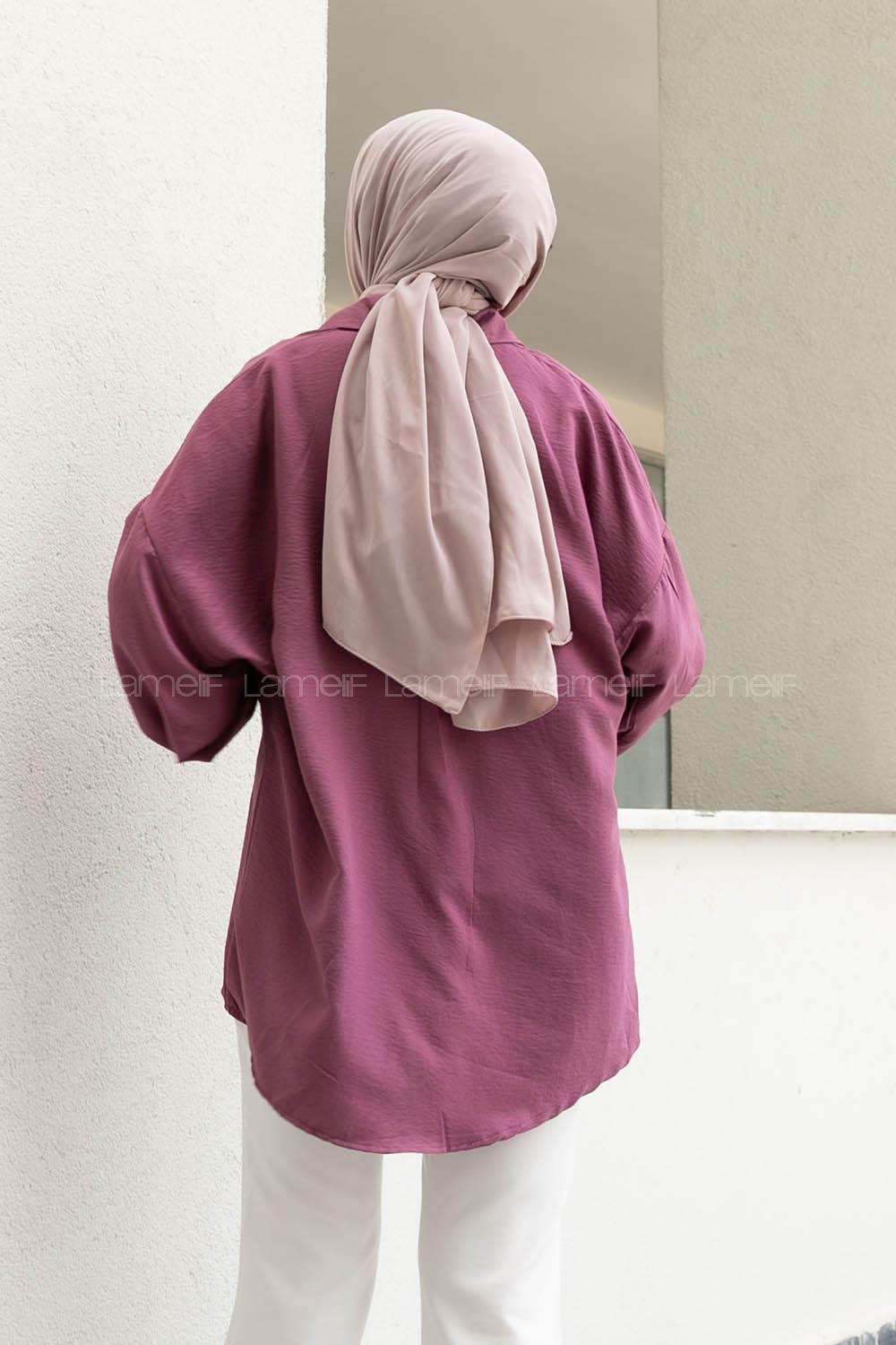 Plato Shirt Collar Long Arm Cotton Unprinted Shirt