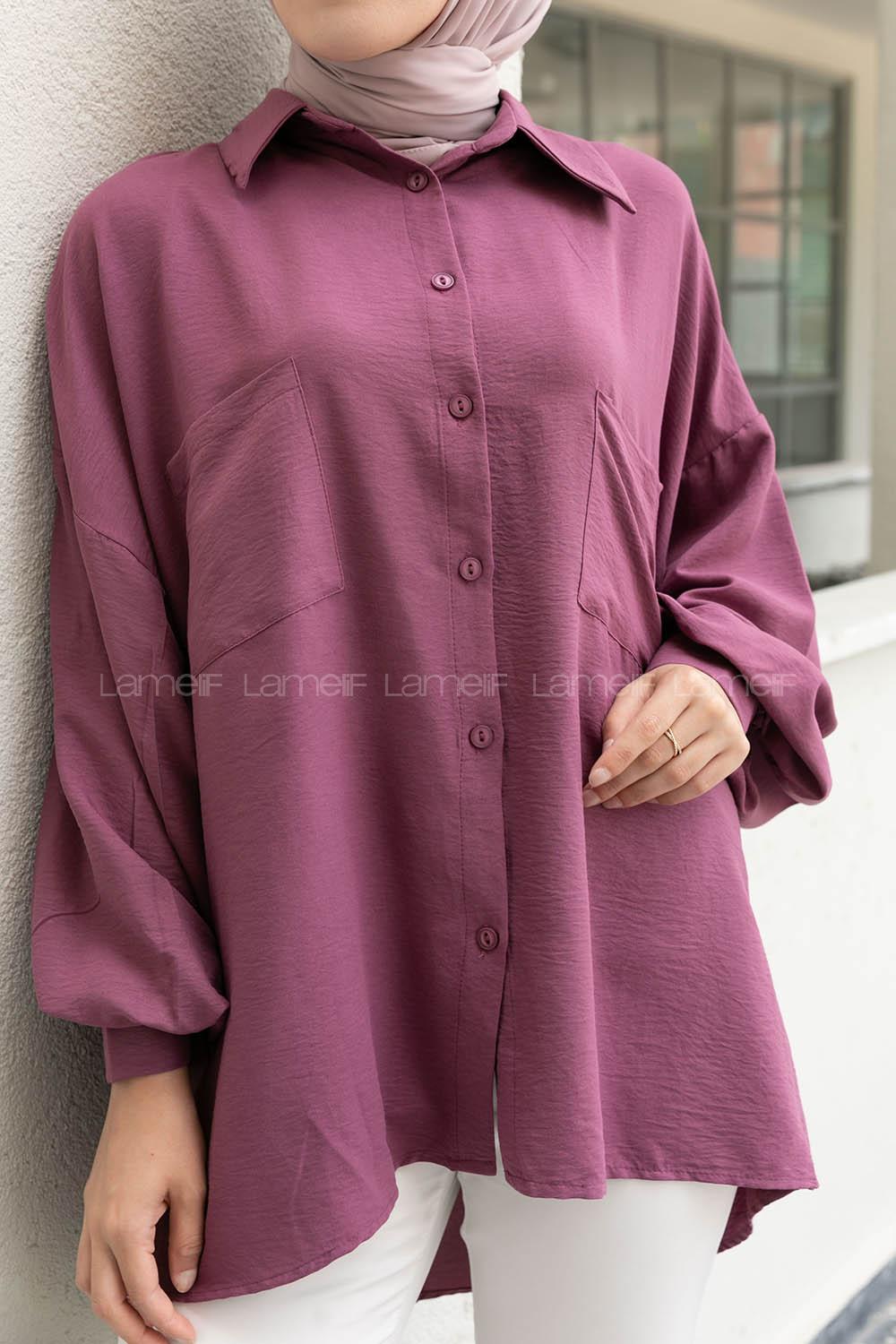 Plato Shirt Collar Long Arm Cotton Unprinted Shirt