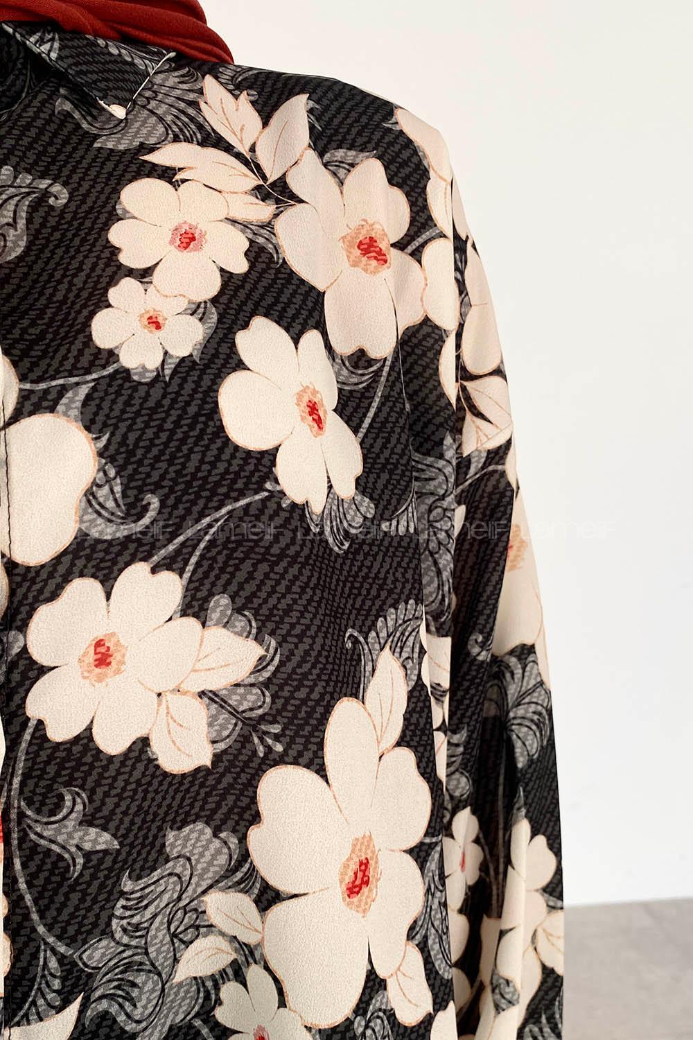 Ecru Khaki Shirt Collar Long Arm Cotton Printed Shirt