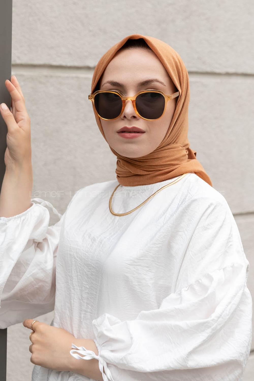 Modalamelif Keten Eşarp Hardal Sarısı