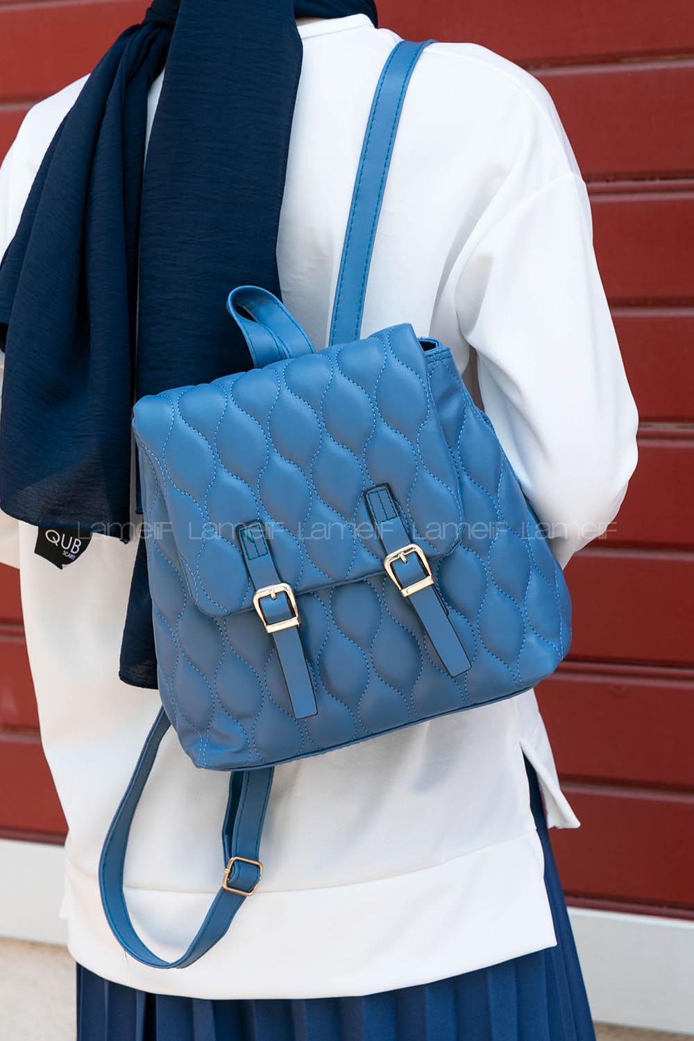 Lamelif PearvKadın Sırt Çantası Mavi