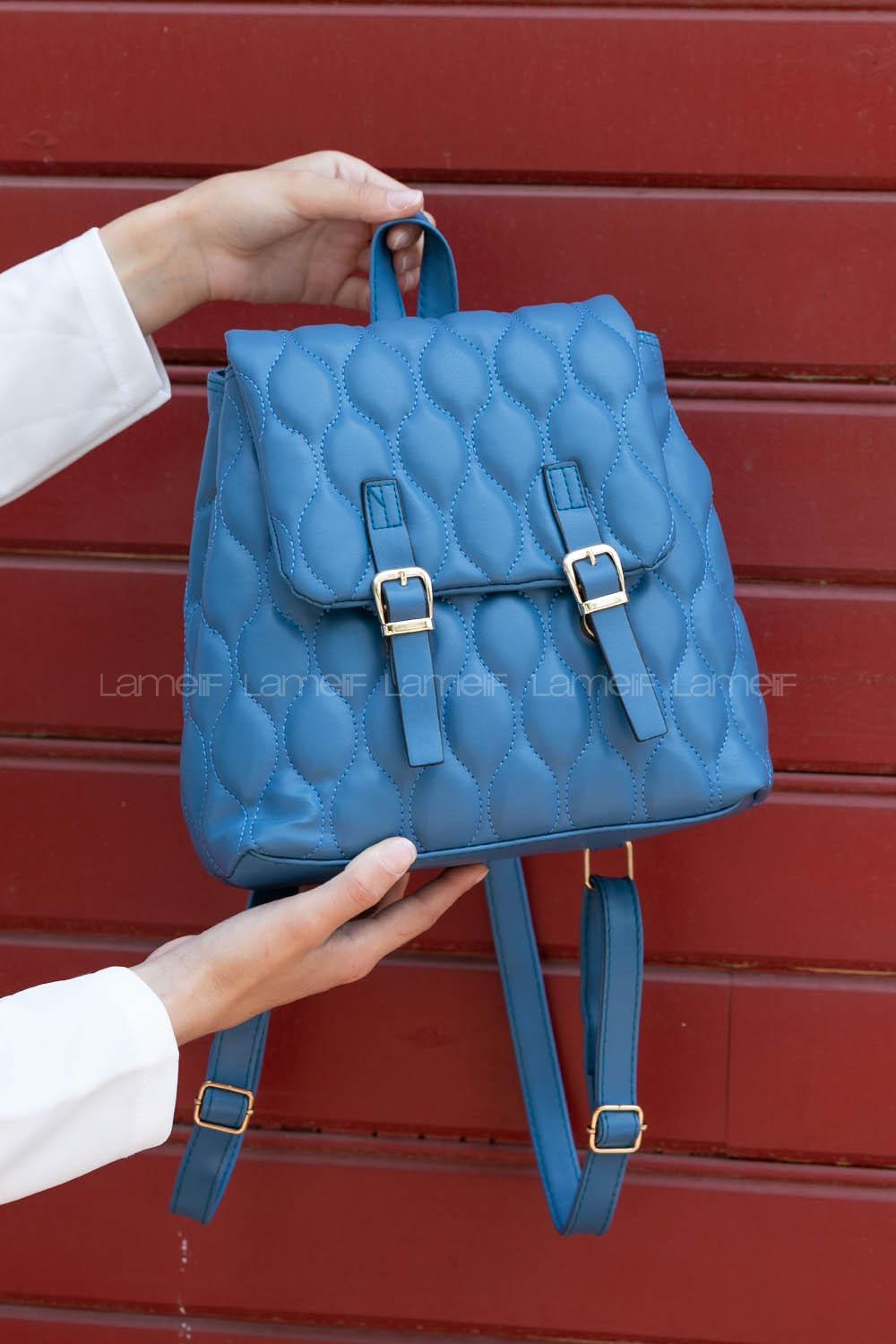 Lamelif PearvKadın Sırt Çantası Mavi