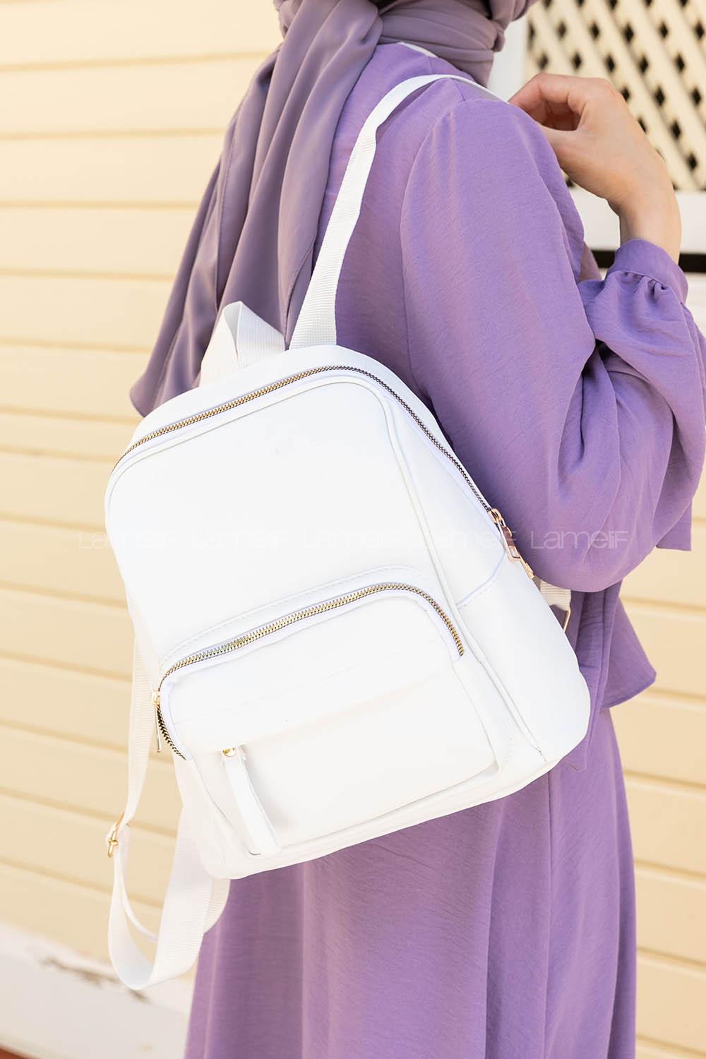 White Buckle Skin Hand Bag Bag