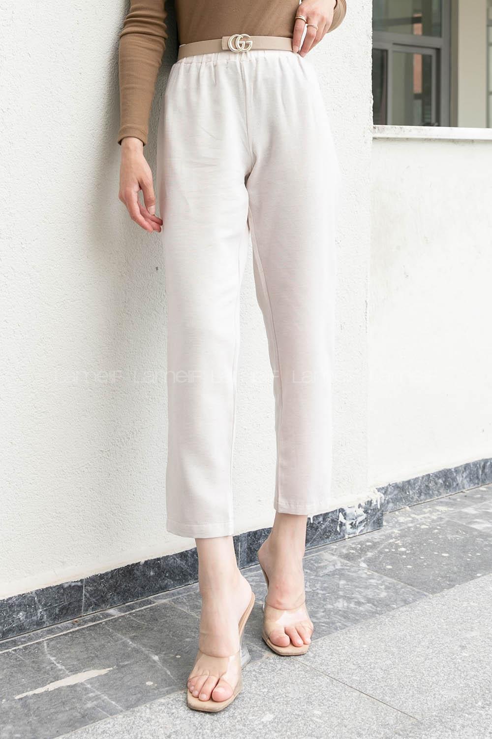 Stone Linen High Waist Linen Pants