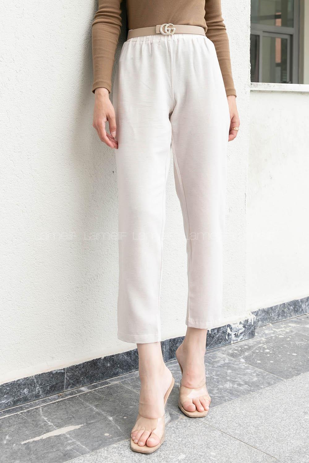 Stone Linen High Waist Linen Pants