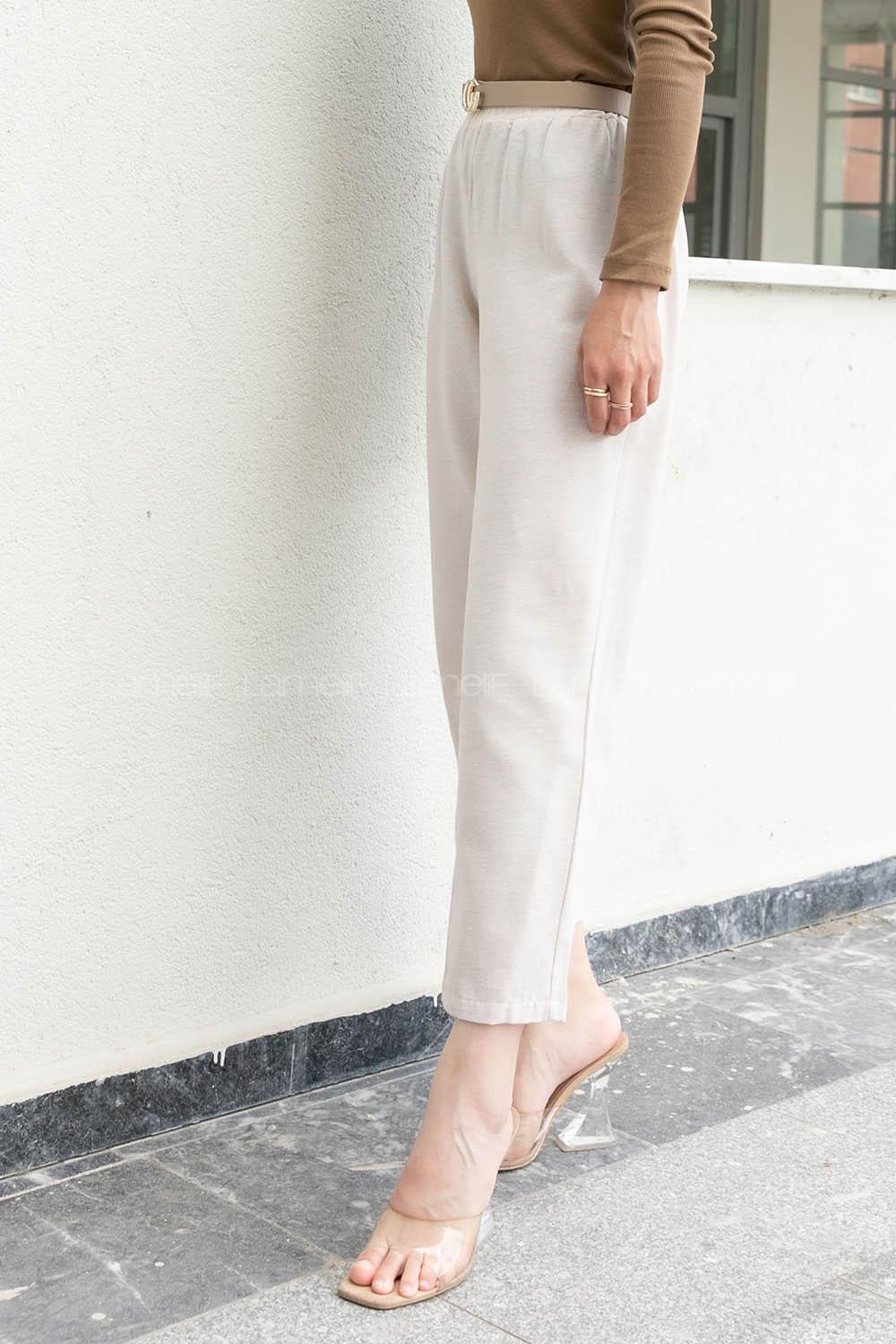 Stone Linen High Waist Linen Pants
