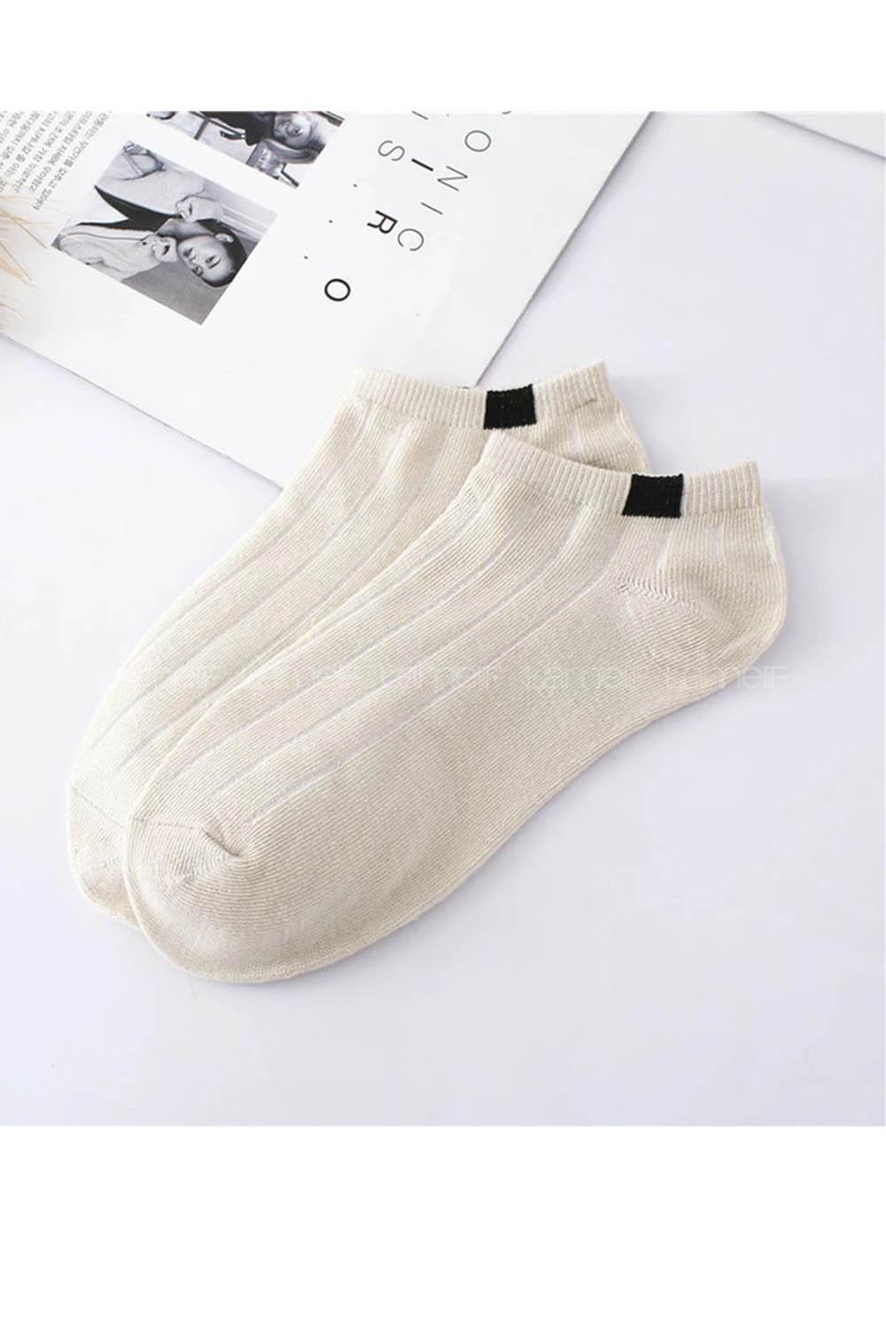 Lamelif 10 Çift Çok Renkli Kadın Bilek Boy Koton Patik Çorap