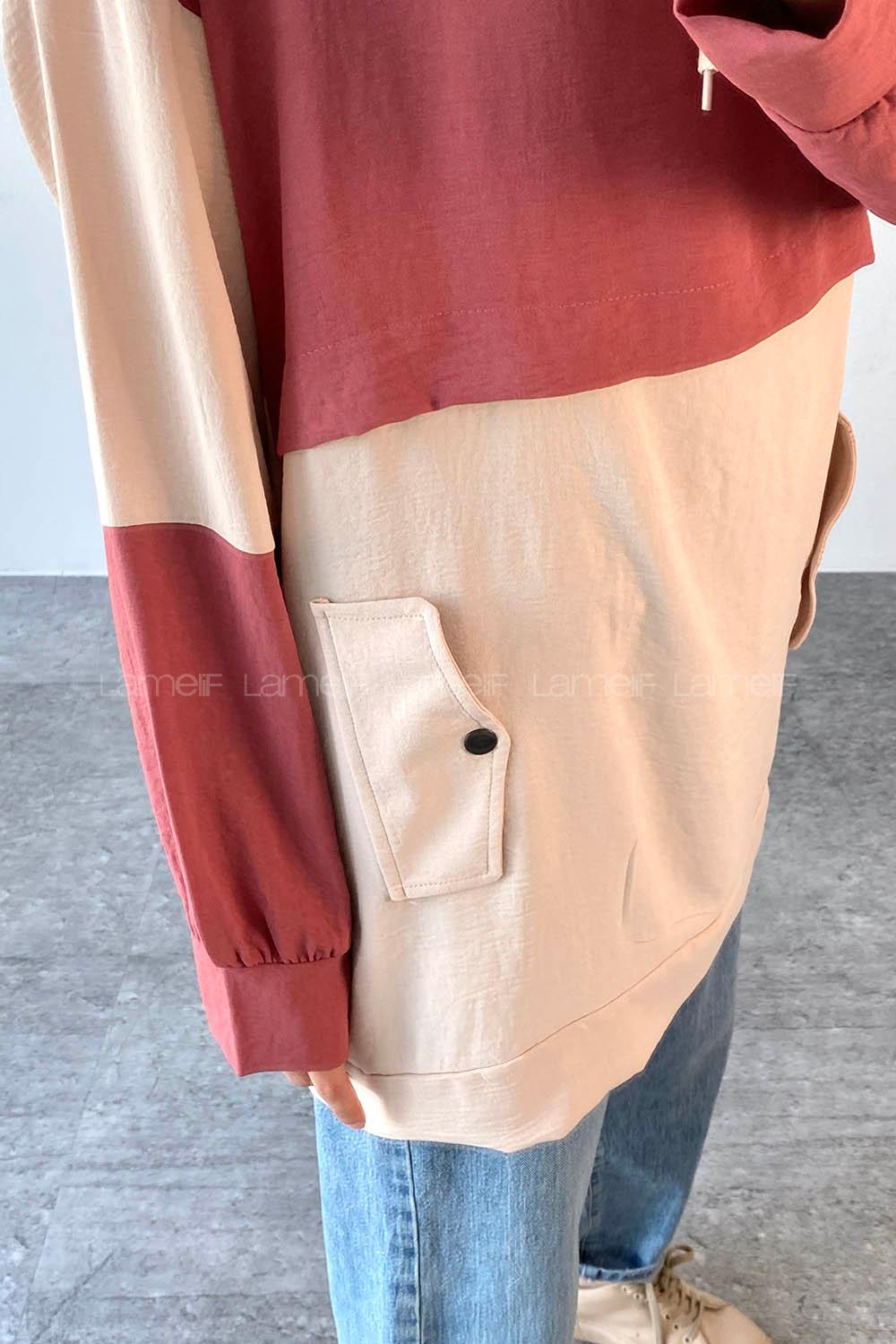 Rose-1 Hood Neck Ayrobin Unprinted Tunic