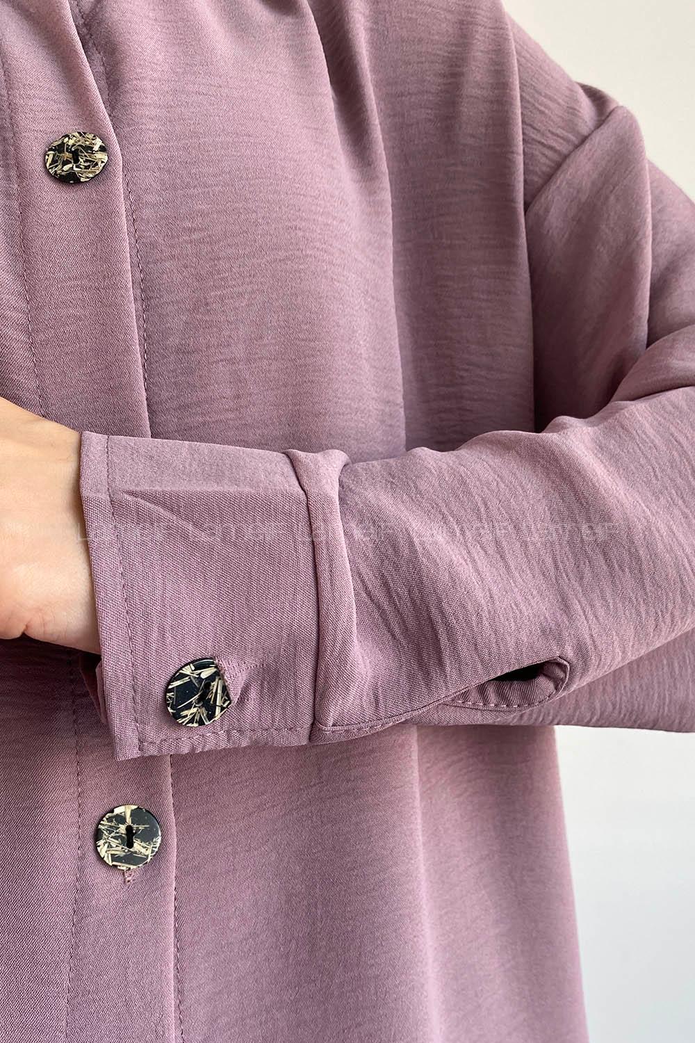 Plato Shirt Collar Long Arm Cotton Fabric Unprinted Shirt