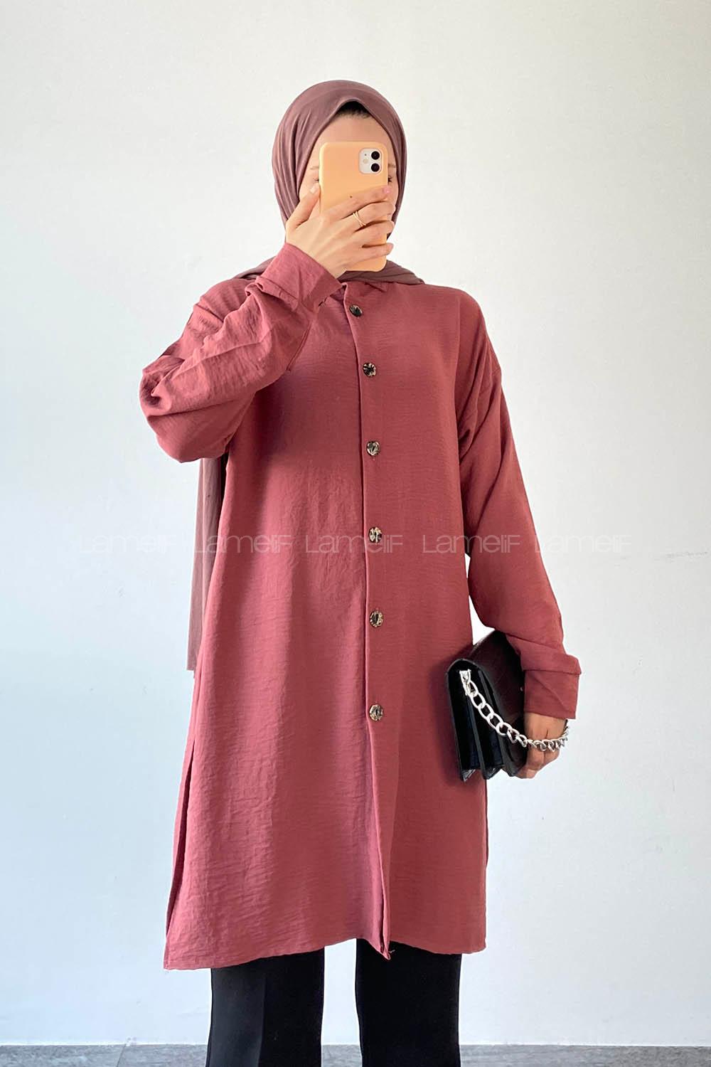 Rose Shirt Collar Long Arm Cotton Fabric Unprinted Shirt