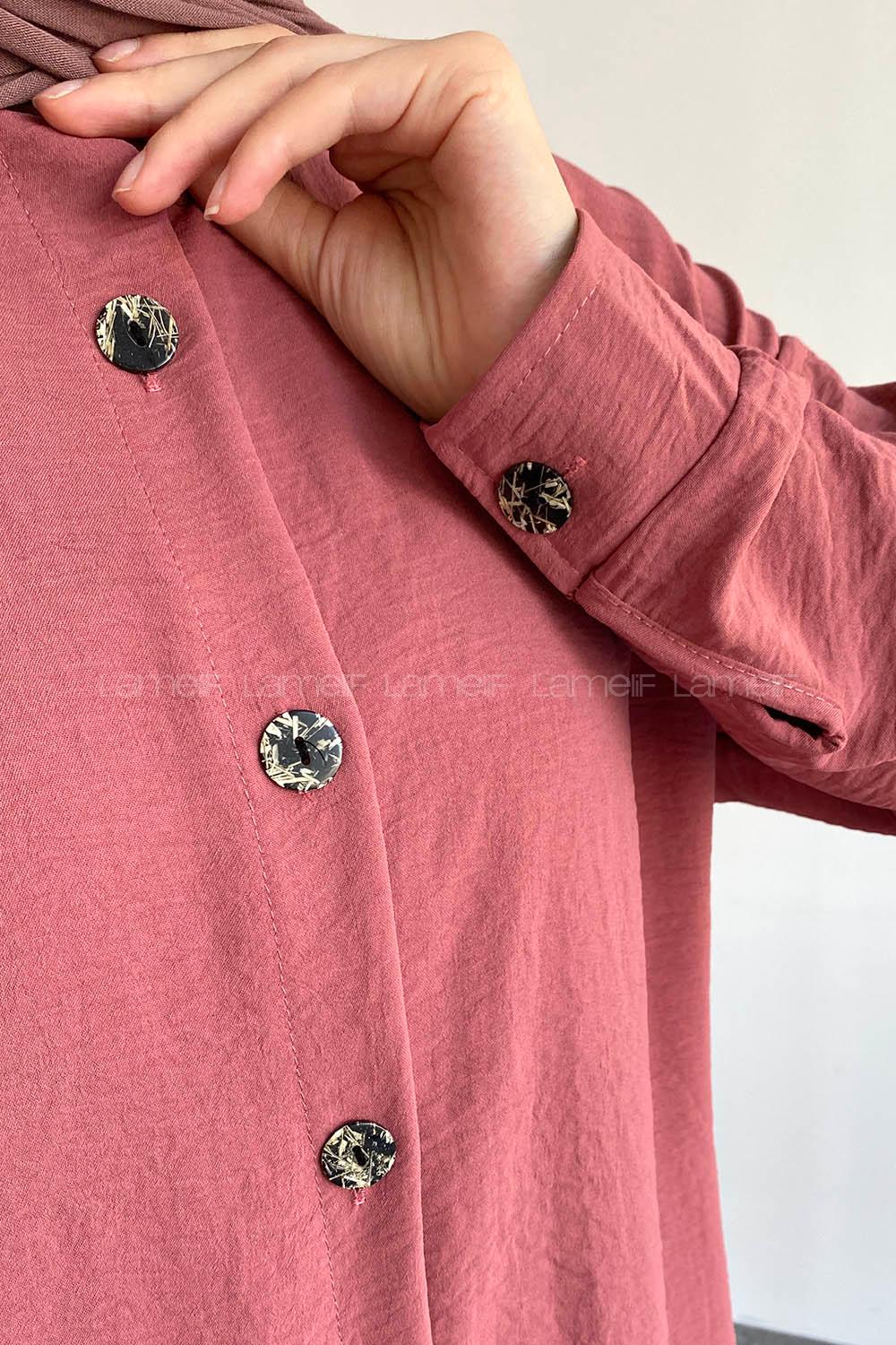 Rose Shirt Collar Long Arm Cotton Fabric Unprinted Shirt