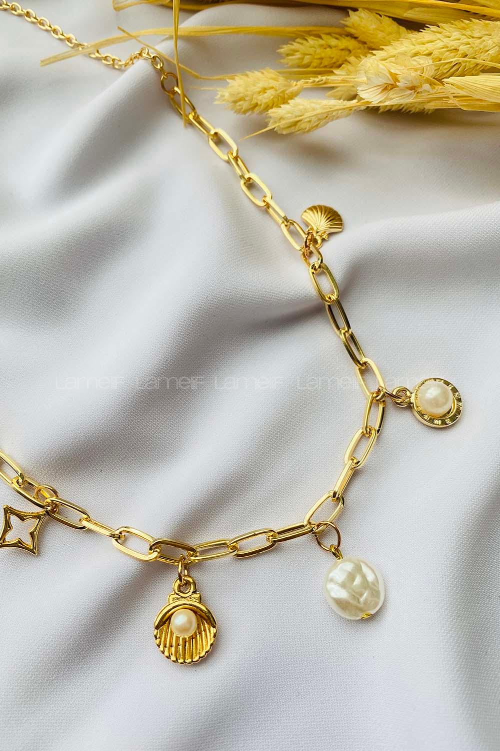 Gold-1 Gold Straight Necklace