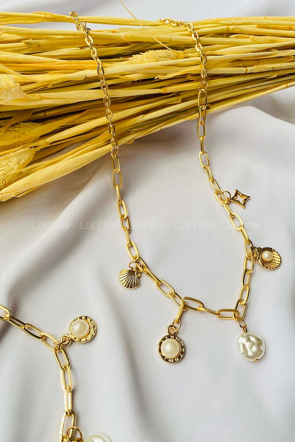 Gold-1 Gold Straight Necklace