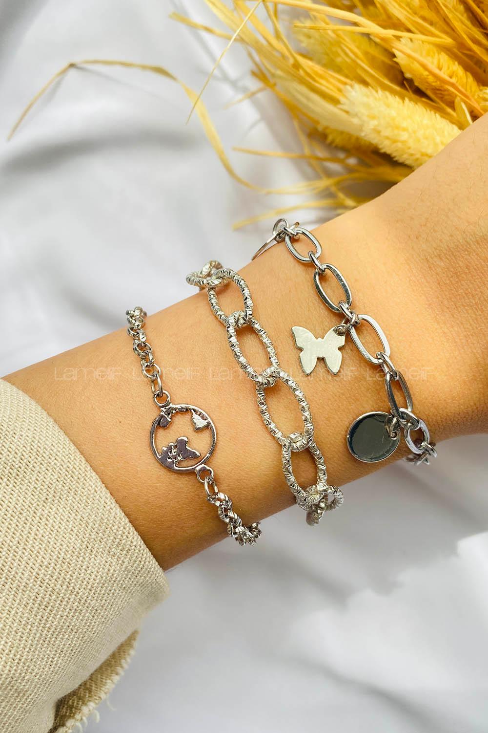 1325-5-en Belted Gold Straight Wristband