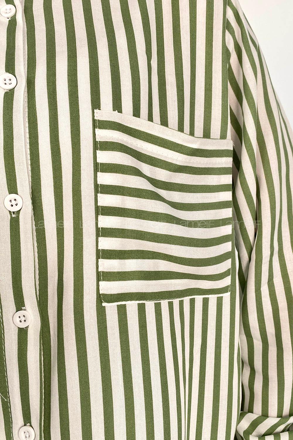 Grassgreen Shirt Collar Long Arm Viscose Fabric Unprinted Shirt