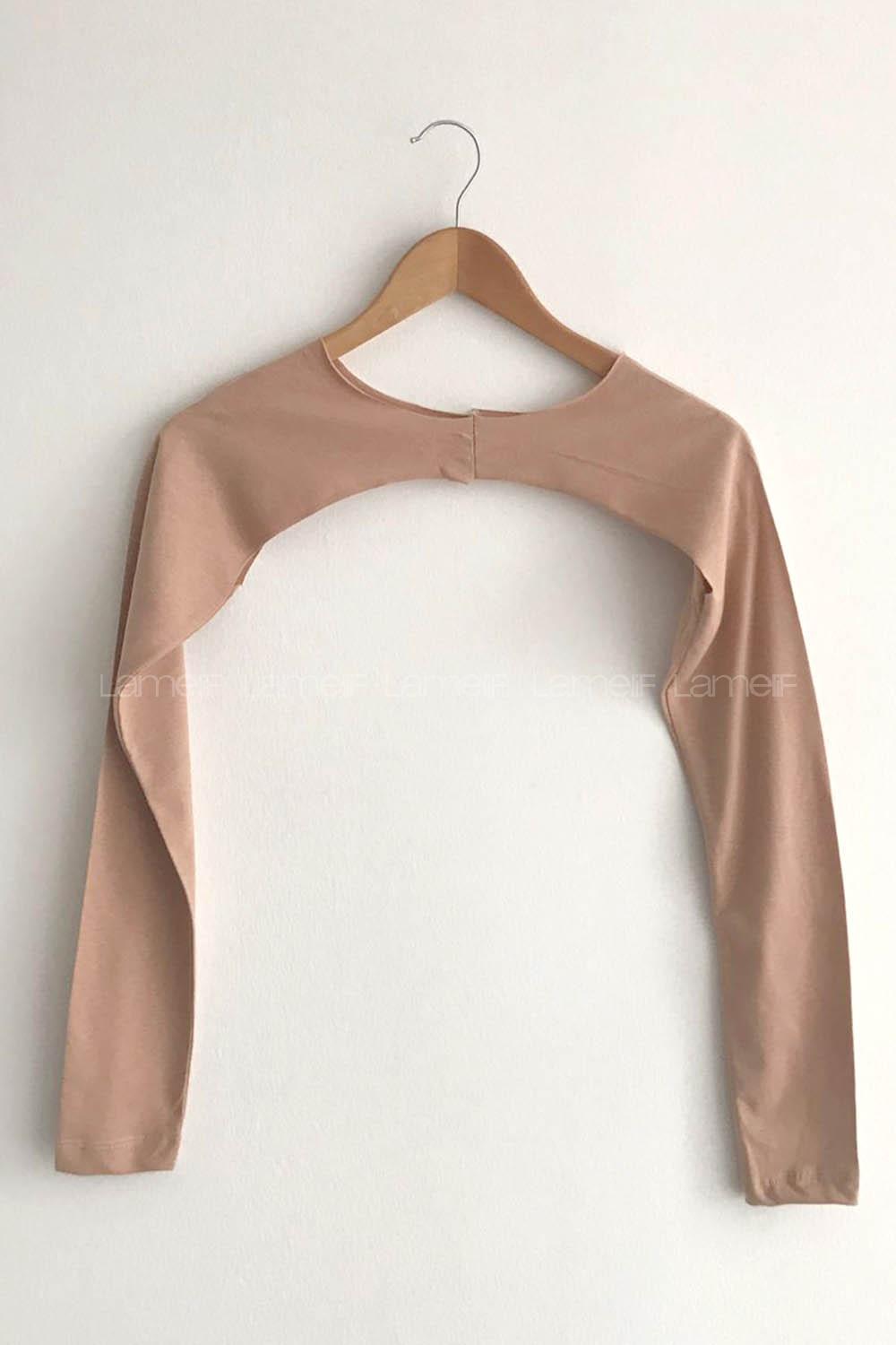 Lamelif Düz Renk Uzun Kol İçlik Sütlü Kahve