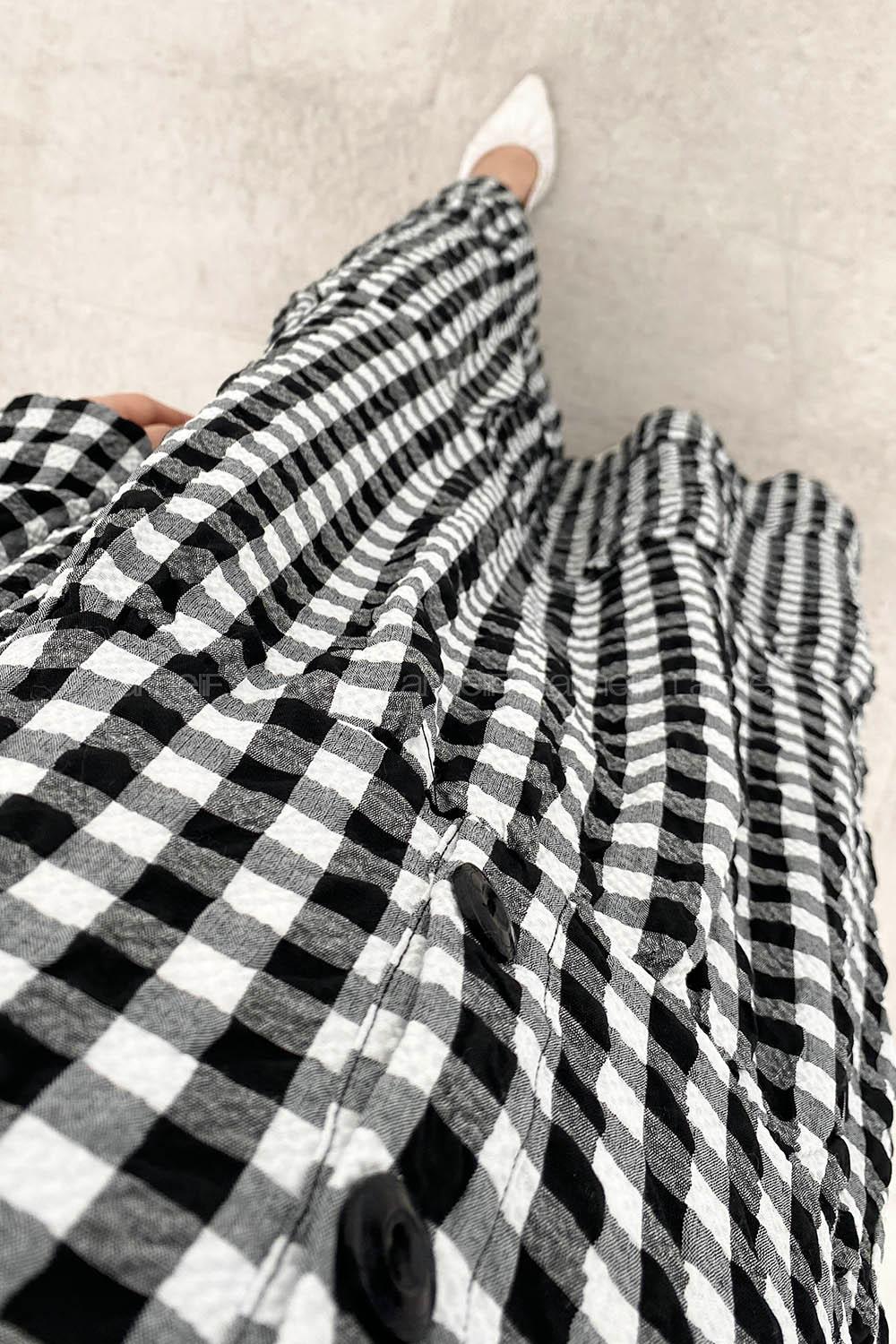 Black Mandarin Collar Cotton Viscose Fabric Printed Dresess