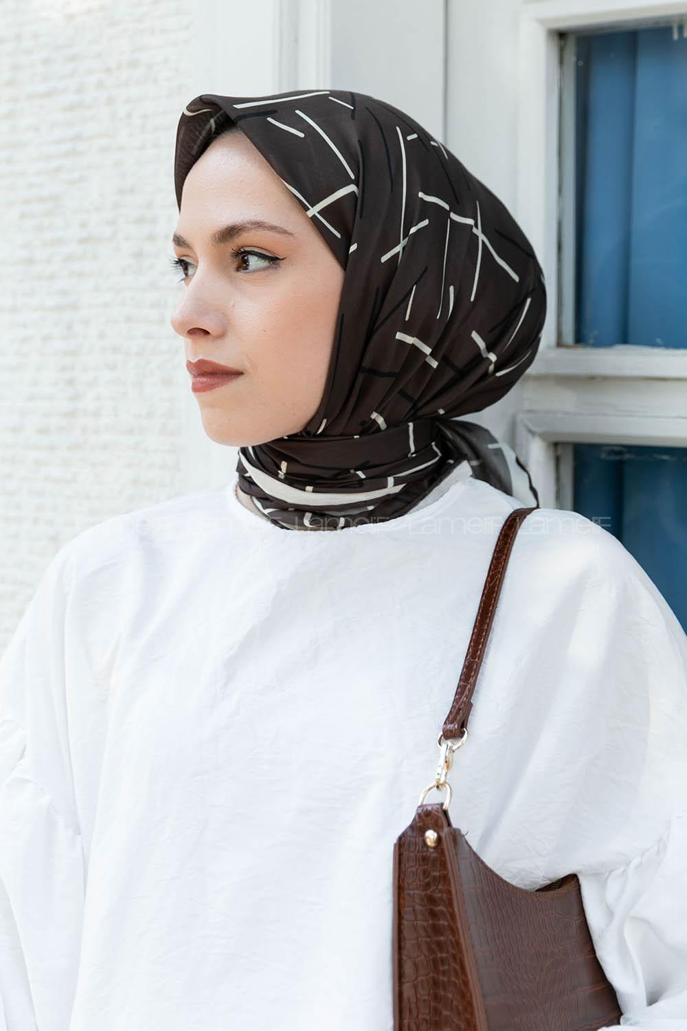 Bitter Brown Cotton Fabric Straight Shawl