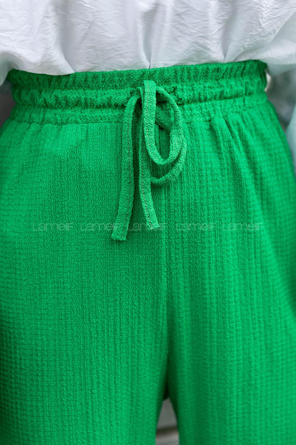 Green-1 Cotton High Waist Comfortable Pants
