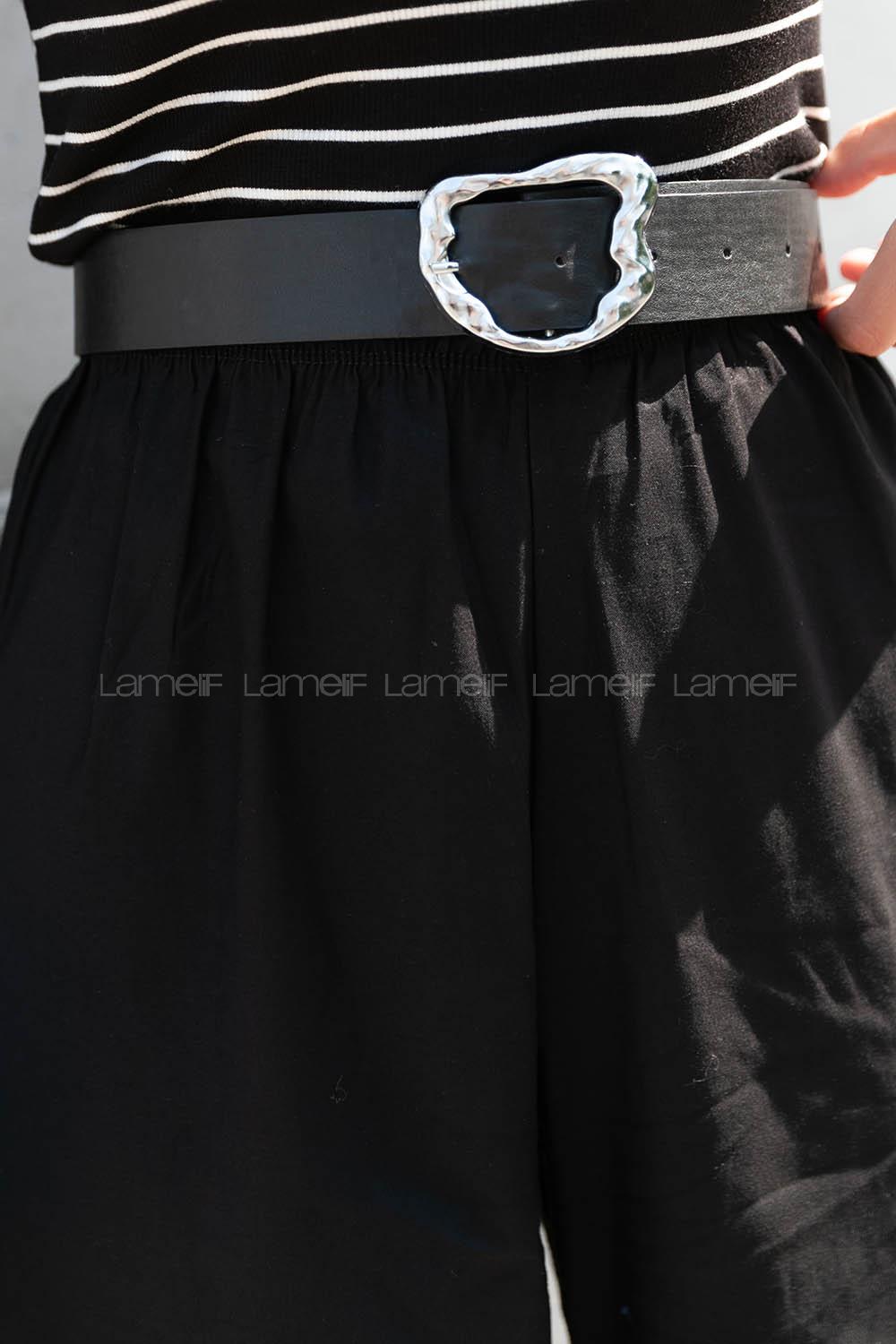 Black Viscose Fabric High Waist Comfortable Pants